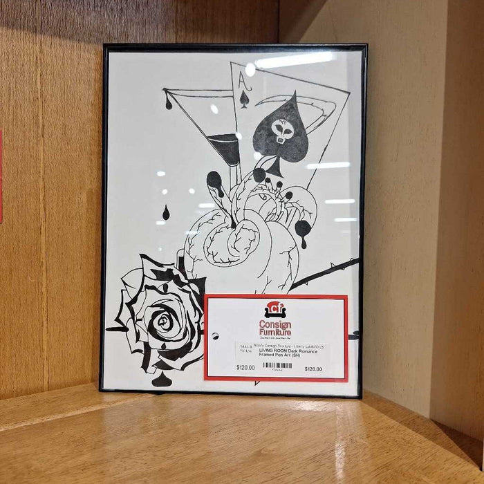 Dark Romance Framed Pen Art (SH)