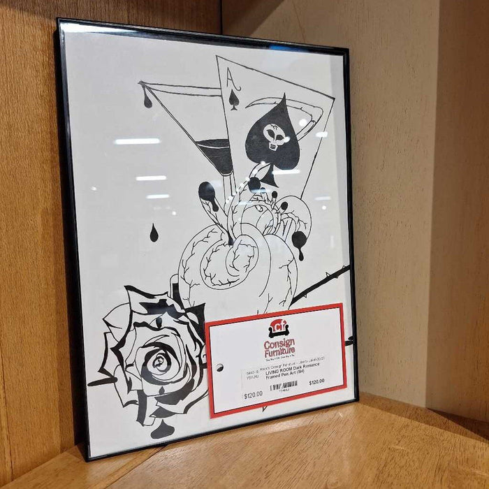 Dark Romance Framed Pen Art (SH)