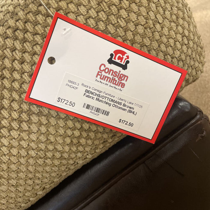 Brown Fabric Matching Ottoman (BHL)