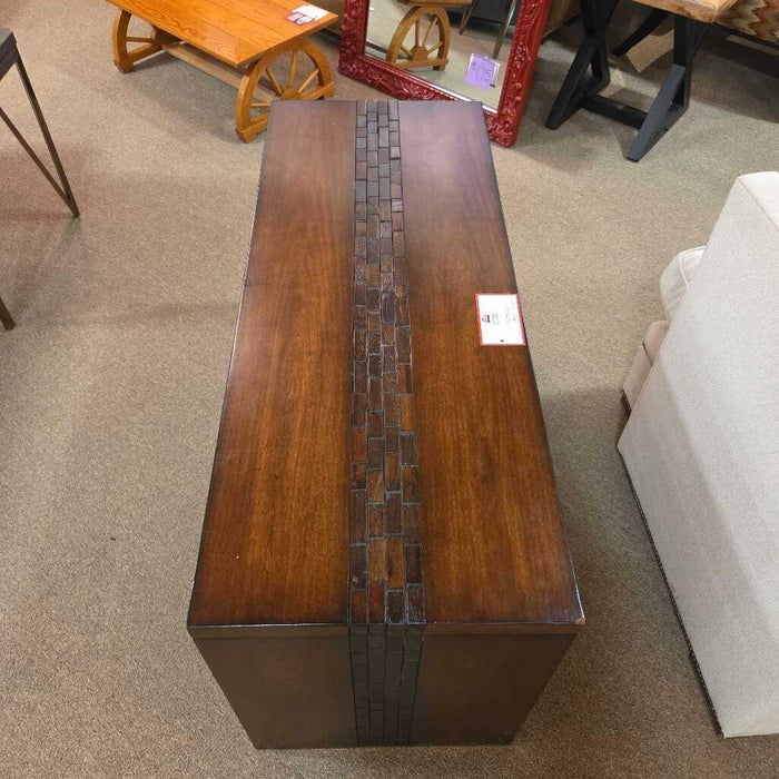 Wood Stone Inlay Media Cabinet (AMK)