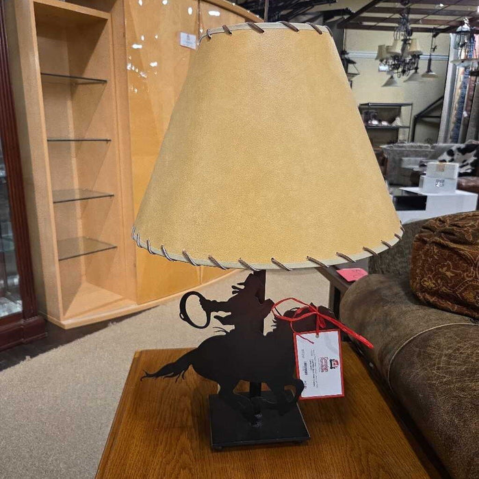 Black Metal Cowboy Lamp (BHA)
