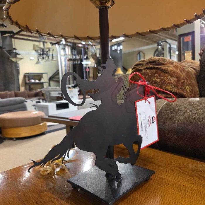 Black Metal Cowboy Lamp (BHA)