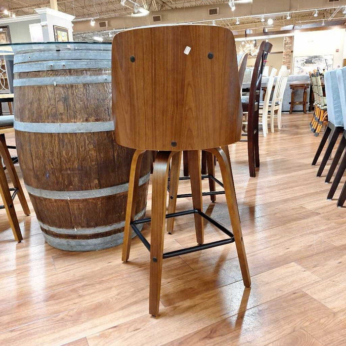 Wine Barrel Glass Top Pub Height Table (KLH)