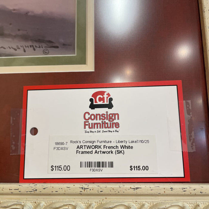 French White Framed Artwork (SK)