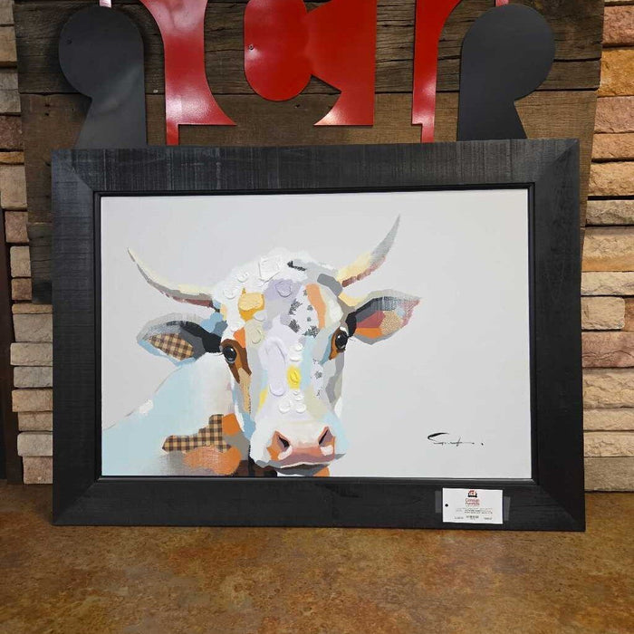 Medium Horizontal Multi-Colored Cow Canvas (LLH)
