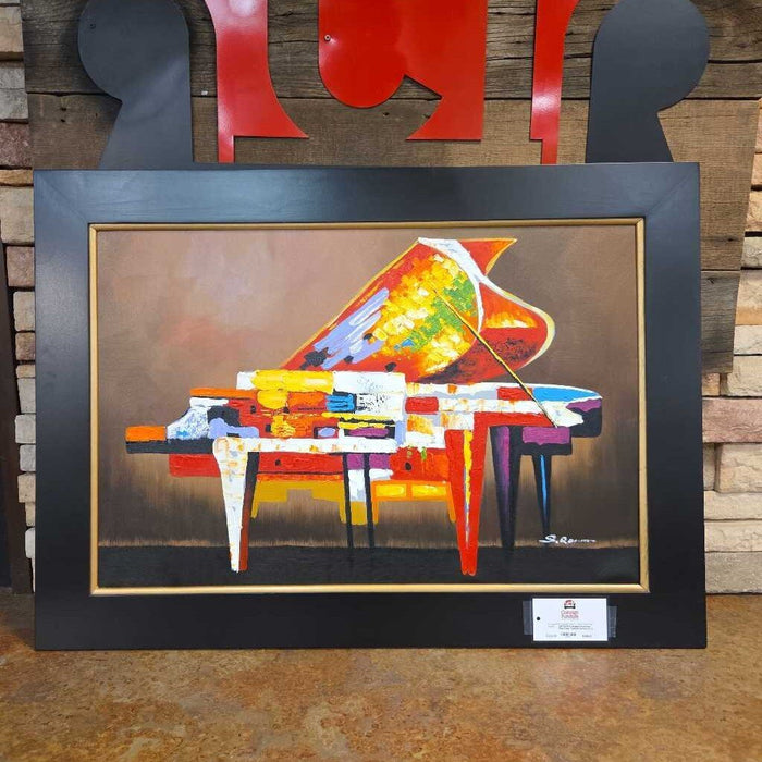 Medium Horizontal Multi-Color Framed Canvas (LLH)