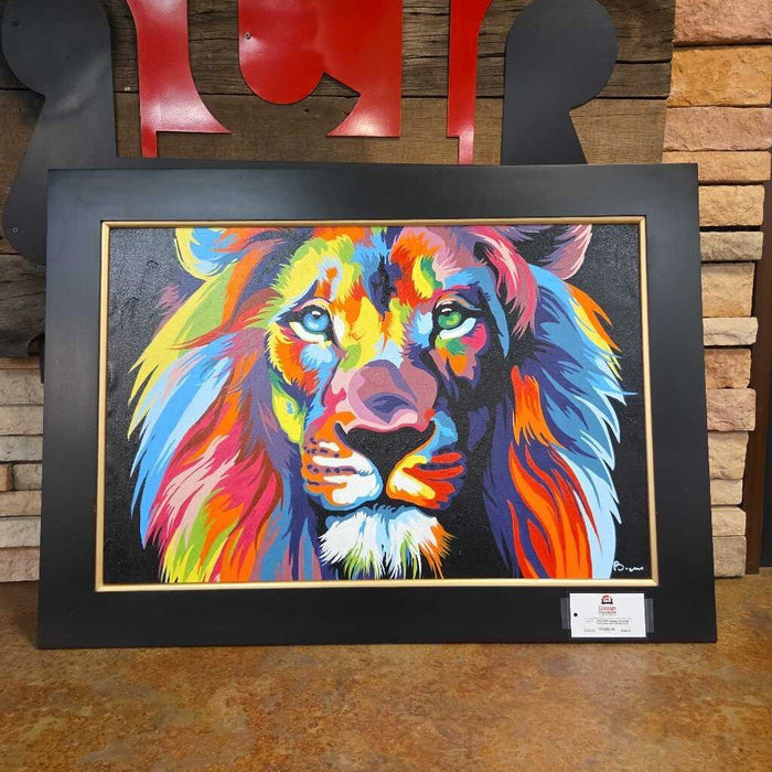 Medium Horizontal Multi-Color Lion Canvas (LLH)