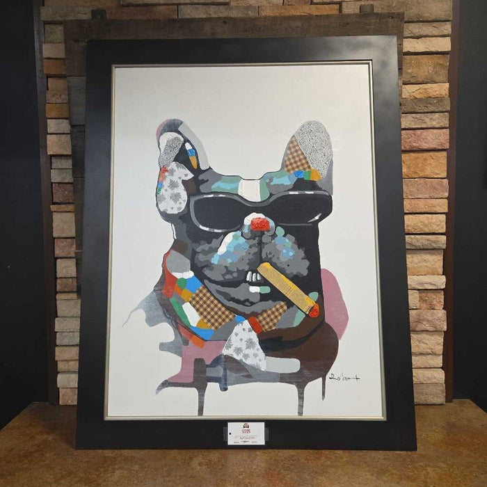 XL Vertical Pug + Shades + Cigarette Canvas (MKH)