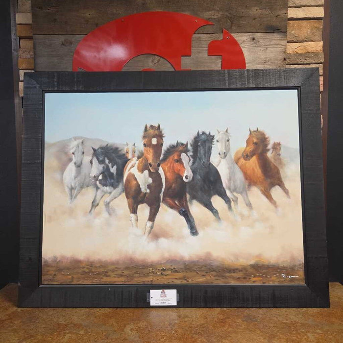 XL Horizontal Stampede of Horses Canvas (MKH)