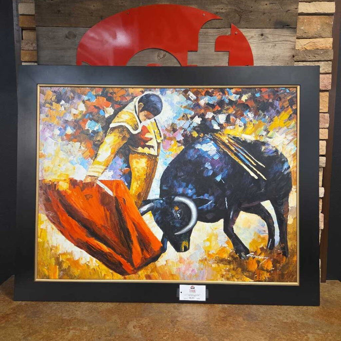 XL Horizontal Bull + Man Canvas (MKH)