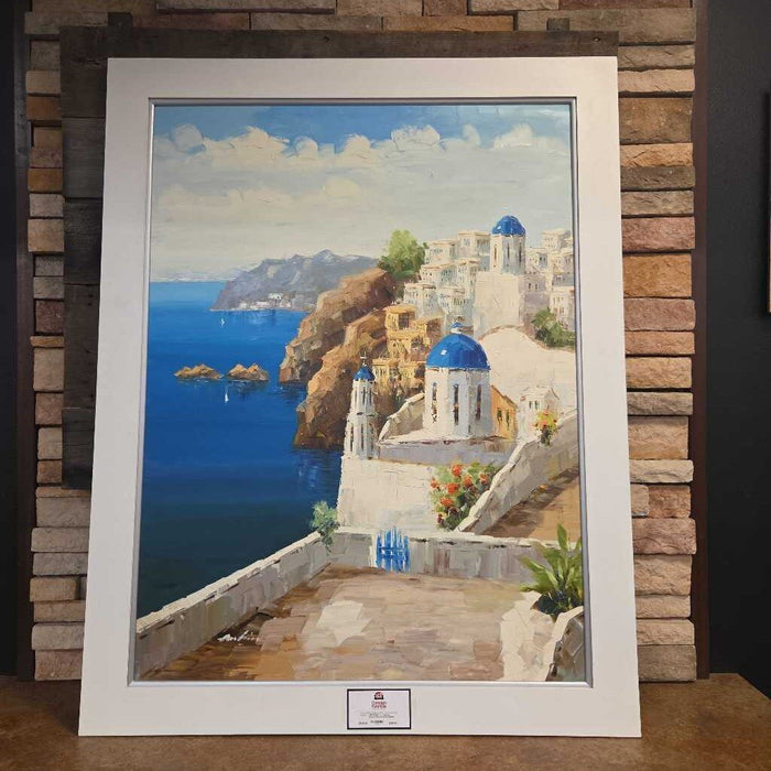 XL Vertical Greece Scene Canvas (MKH)