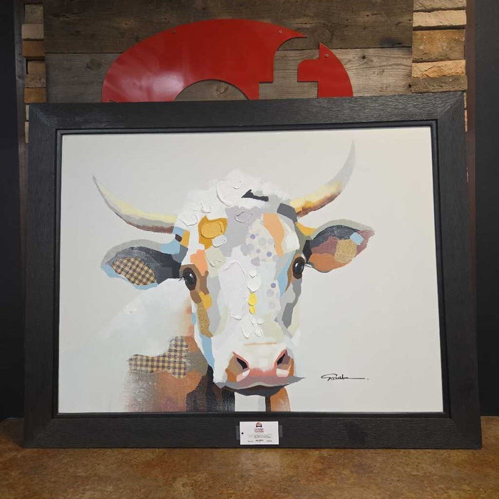 XL Horizontal Multi-Color Cow Canvas (MKH)
