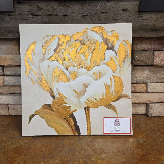 White+Yellow Rose Canvas (LS)