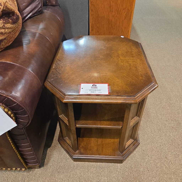 Octagonal DW EA 2 Tier End Table (SK)