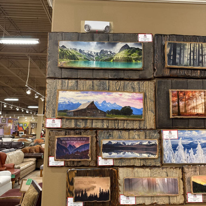 Rustic Cabin + Skyline Framed Art (BLA)