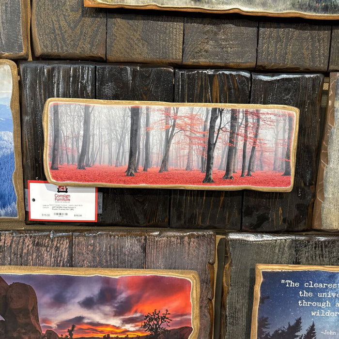 Red Forest + Rustic Framed Art (SK)