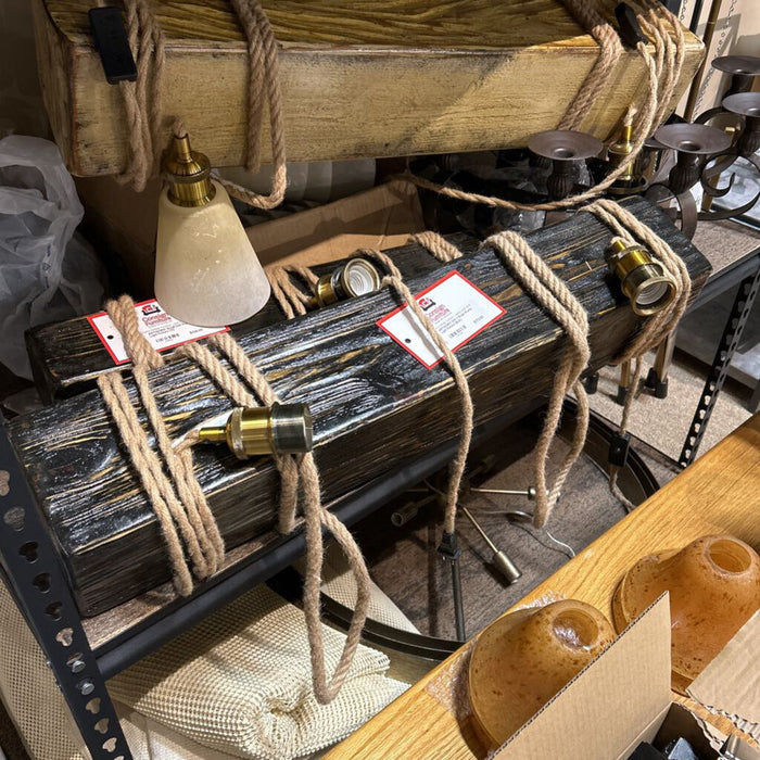 DW + Rope Rustic Light Fixture (BLA)