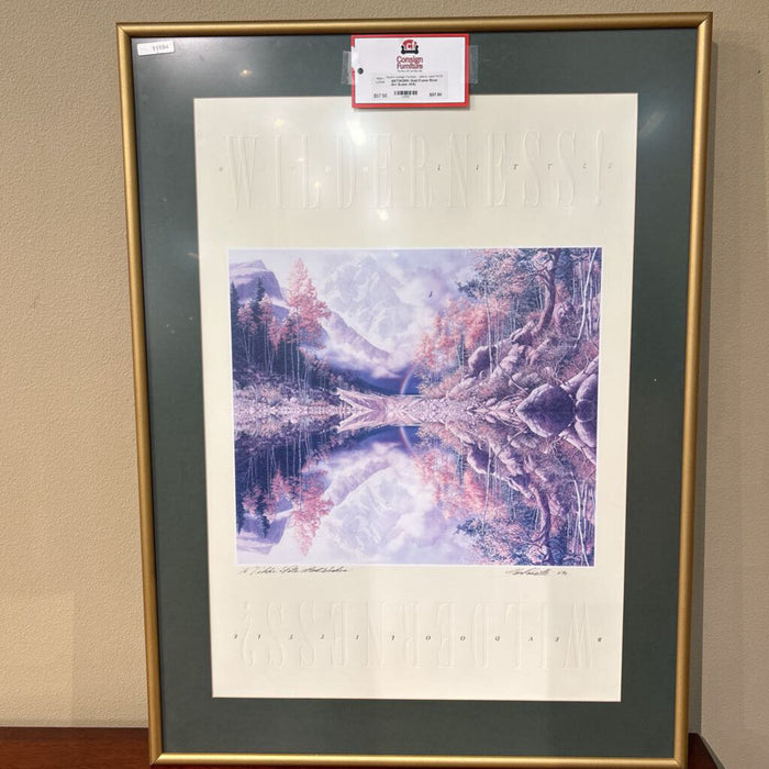 Gold Frame River Art Scene (AA)