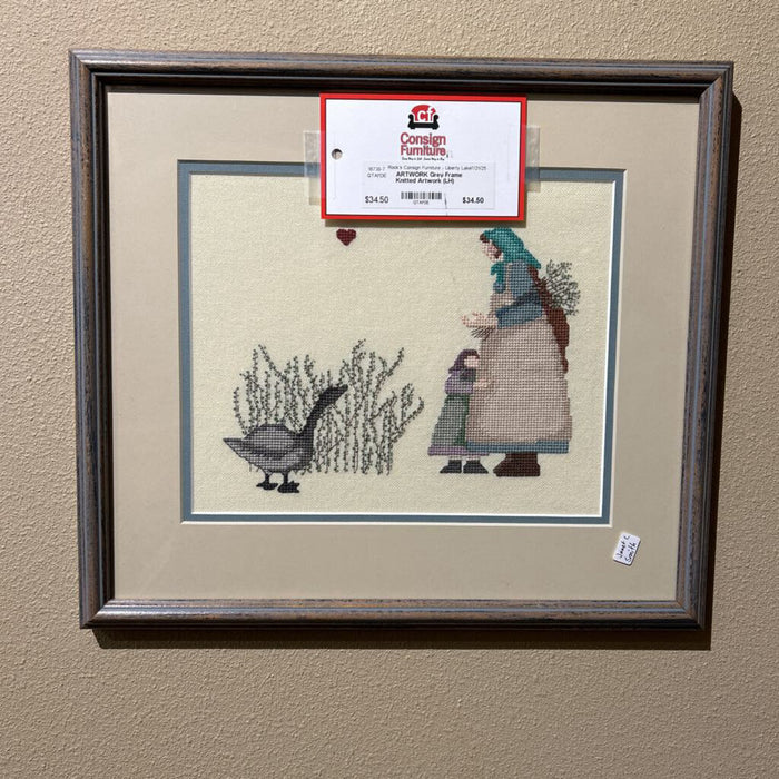 Grey Frame Knitted Artwork (LH)