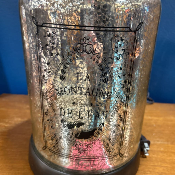 Tan Shade Glass Bulbous Table Lamp (BHA)