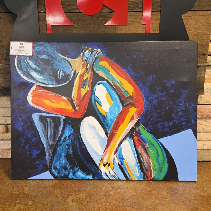Dark Blue Figure Canvas (BTK)