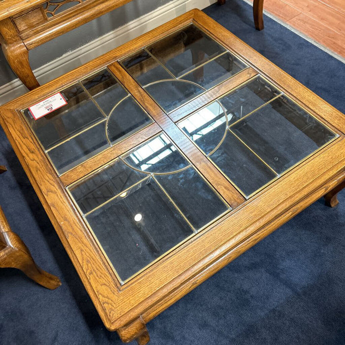 GT 4 Pane Oak Coffee Table (BHA)