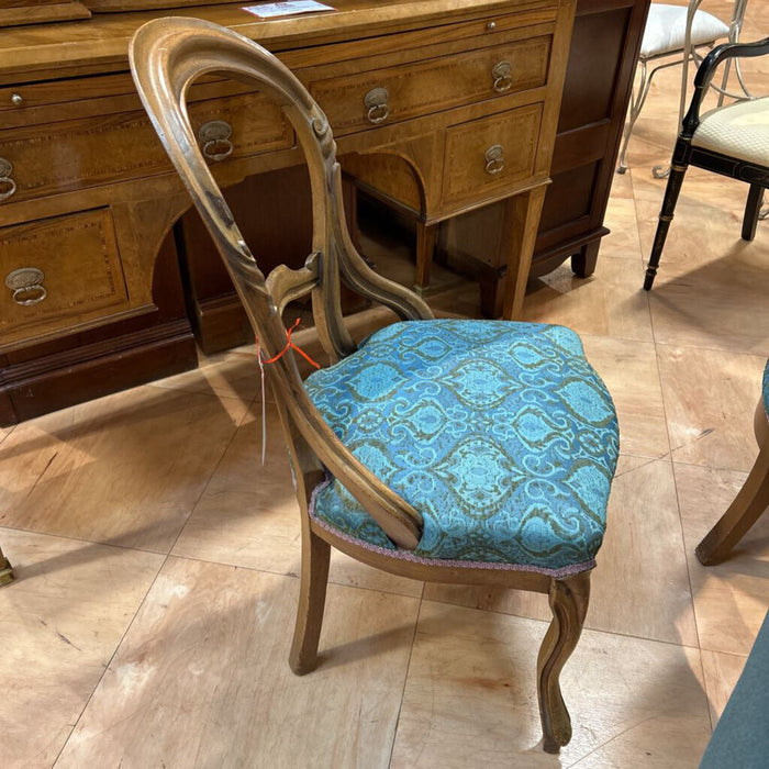 Green Fabric Antique DR Chair (BA)