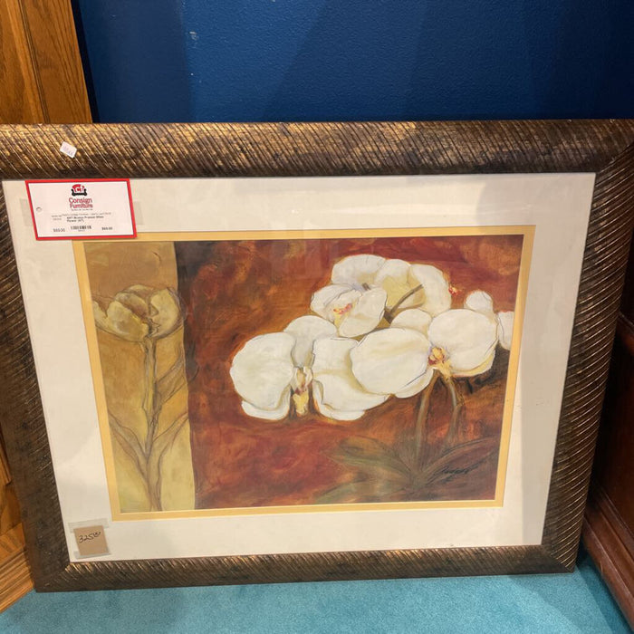 Bronze Framed White Flower (AT)
