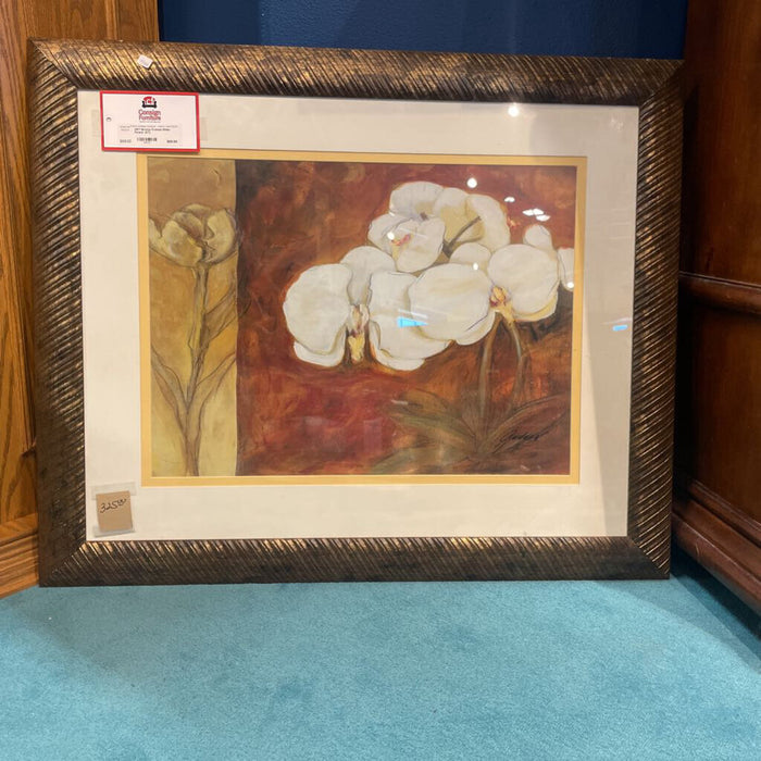 Bronze Framed White Flower (AT)