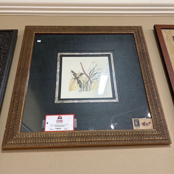 Gold Framed Textured Dragon Fly (KL)