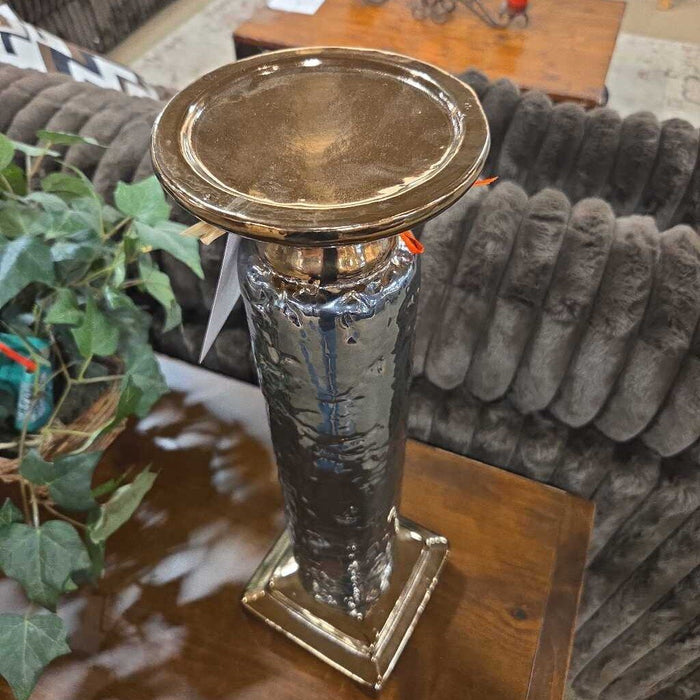 Copper + Silver Candle Holder (LH)