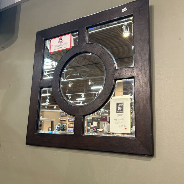 Brown Wood Framed Mirror (SK)