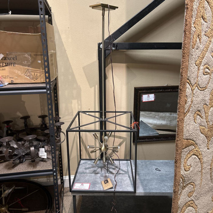 Black + Silver Modern Chandelier (BAH)