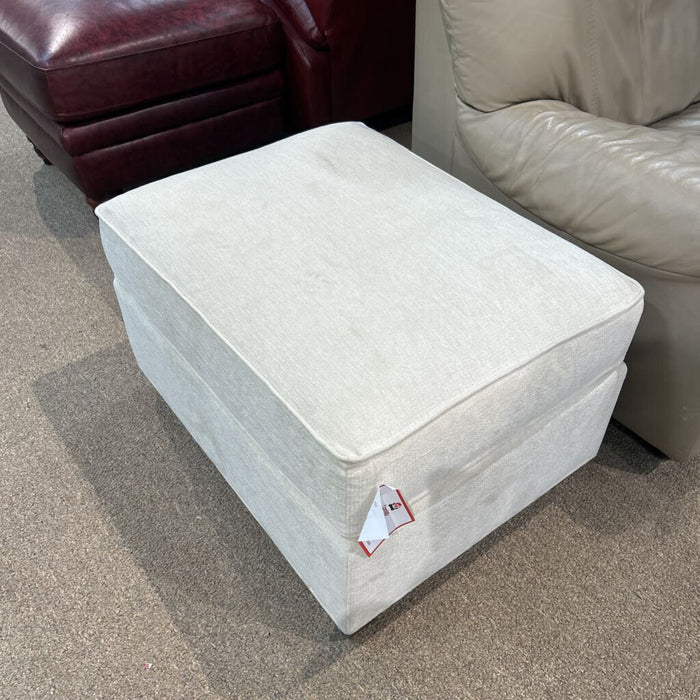 White Fabric Ottoman (BAH)