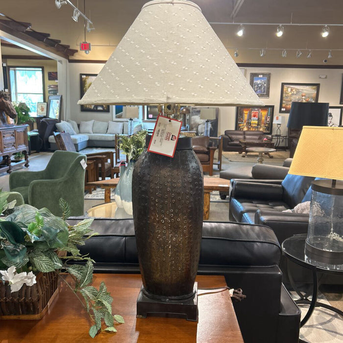 Brown Textured Table Lamp (KL)