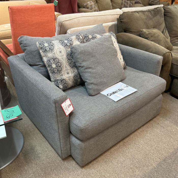 Grey Crate & Barrel Oversized Chair (ATH)