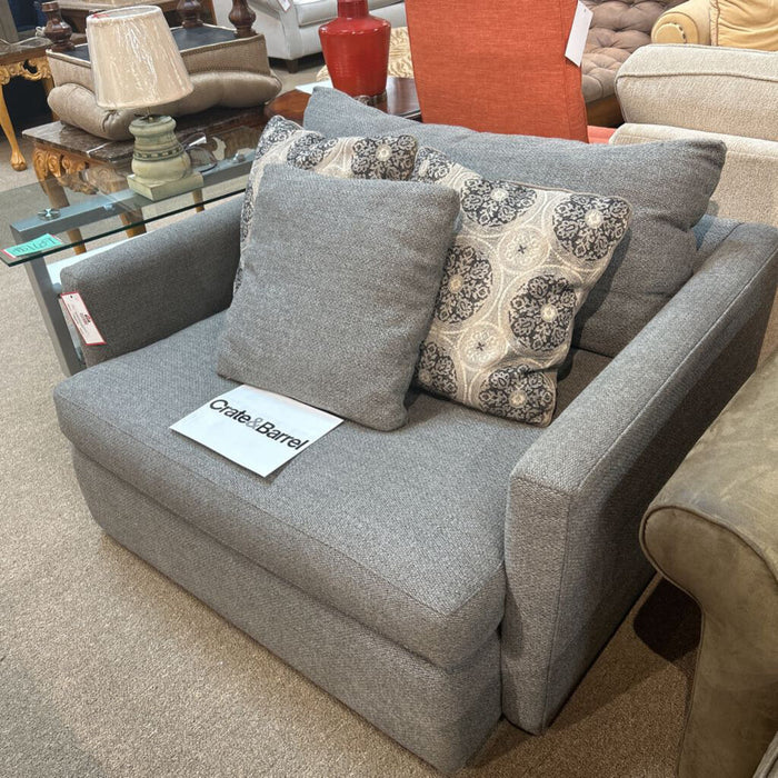 Grey Crate & Barrel Oversized Chair (ATH)