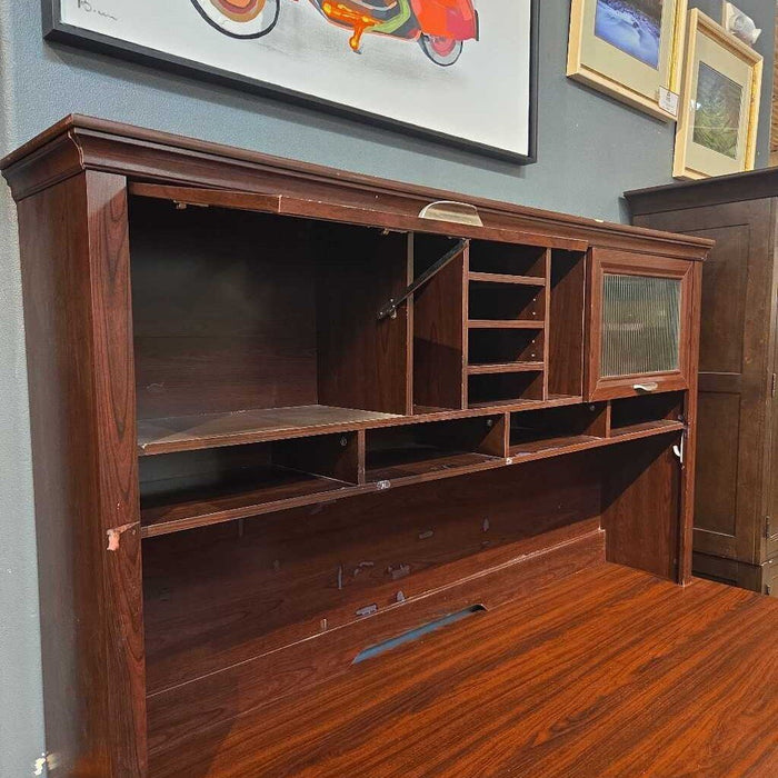 Maroon Executive Desk+Hutch (BAH)