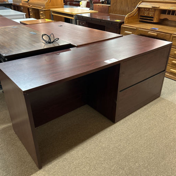 Maroon Executive Desk W/ 2 Drawers(SK)