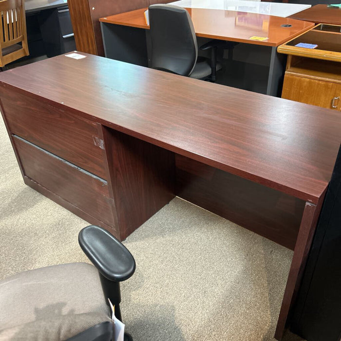 Maroon Executive Desk W/ 2 Drawers(SK)