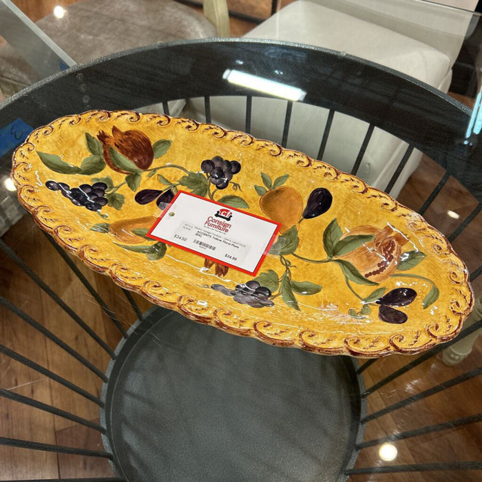 Yellow Floral Plate (BA)