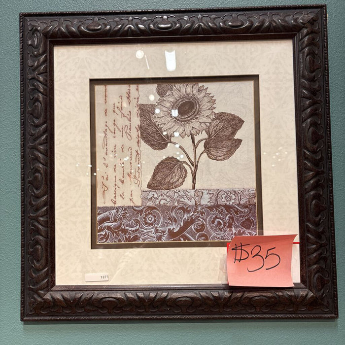 Orante Framed Floral Art (LS)
