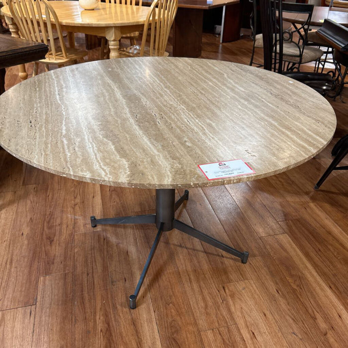 Round Stone Top Table + Metal Base (TIH)