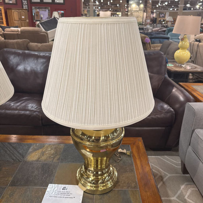 Brass Table Lamp w/ Shade(LH)