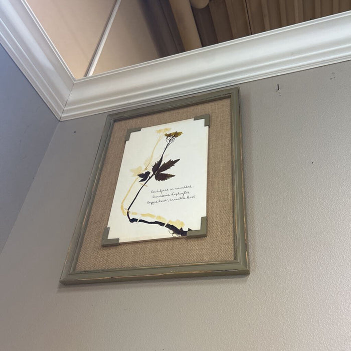 S/3 Leaf Saying Tile Art Framed (BII)