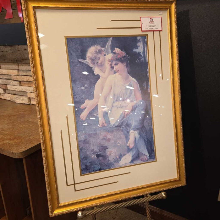 Gold Framed Artwork of Angels (LS)