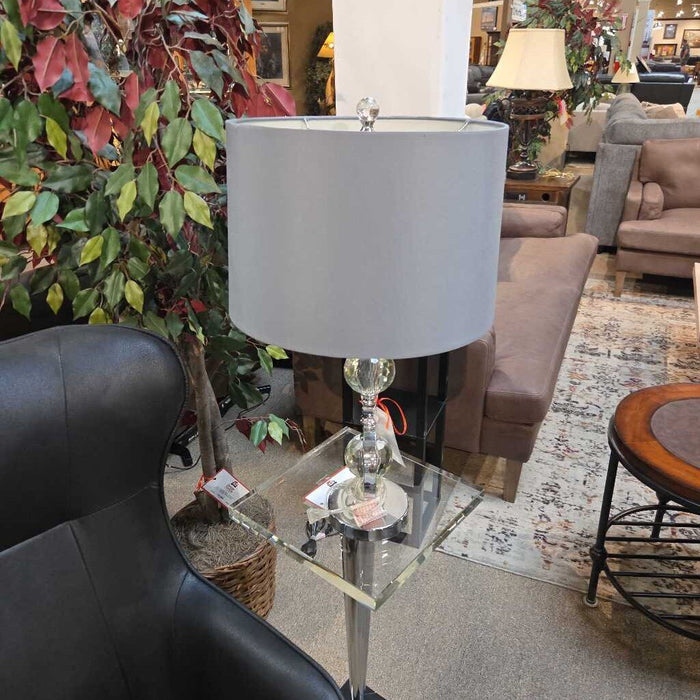 Silver + Glass Ball Table Lamp (SK)