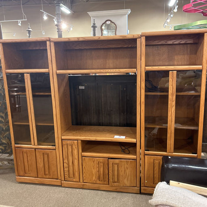 4 Piece Oak Entertainment Center (SK)
