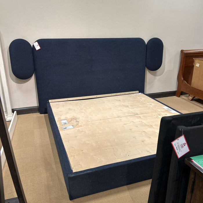 Blue Fabric King Bed (SKH)