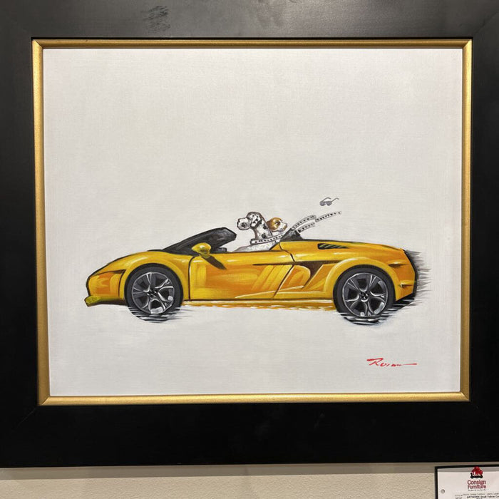 Small Yellow Car Canvas (BKH)